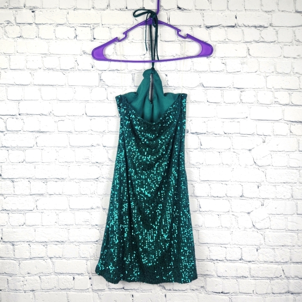 SO Size XS Sequined Halter Mini Dress - Picture 6 of 6